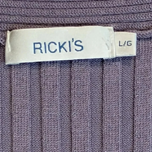 Ricki's Purple Knit Long Sleeve Scoop-Neck  Sweater in Size Large - Picture 3 of 10